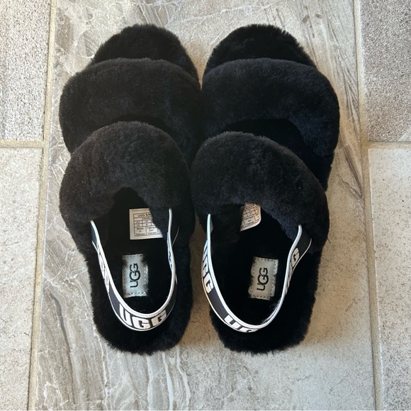 NWOB UGG Women’s Oh Yeah Black Slide Slipper, Size 10 - Picture 4 of 9